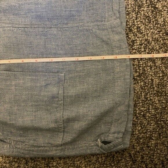 Old Navy Blue Striped Linen Mini Skirt Size X-Small - Picture 7 of 7